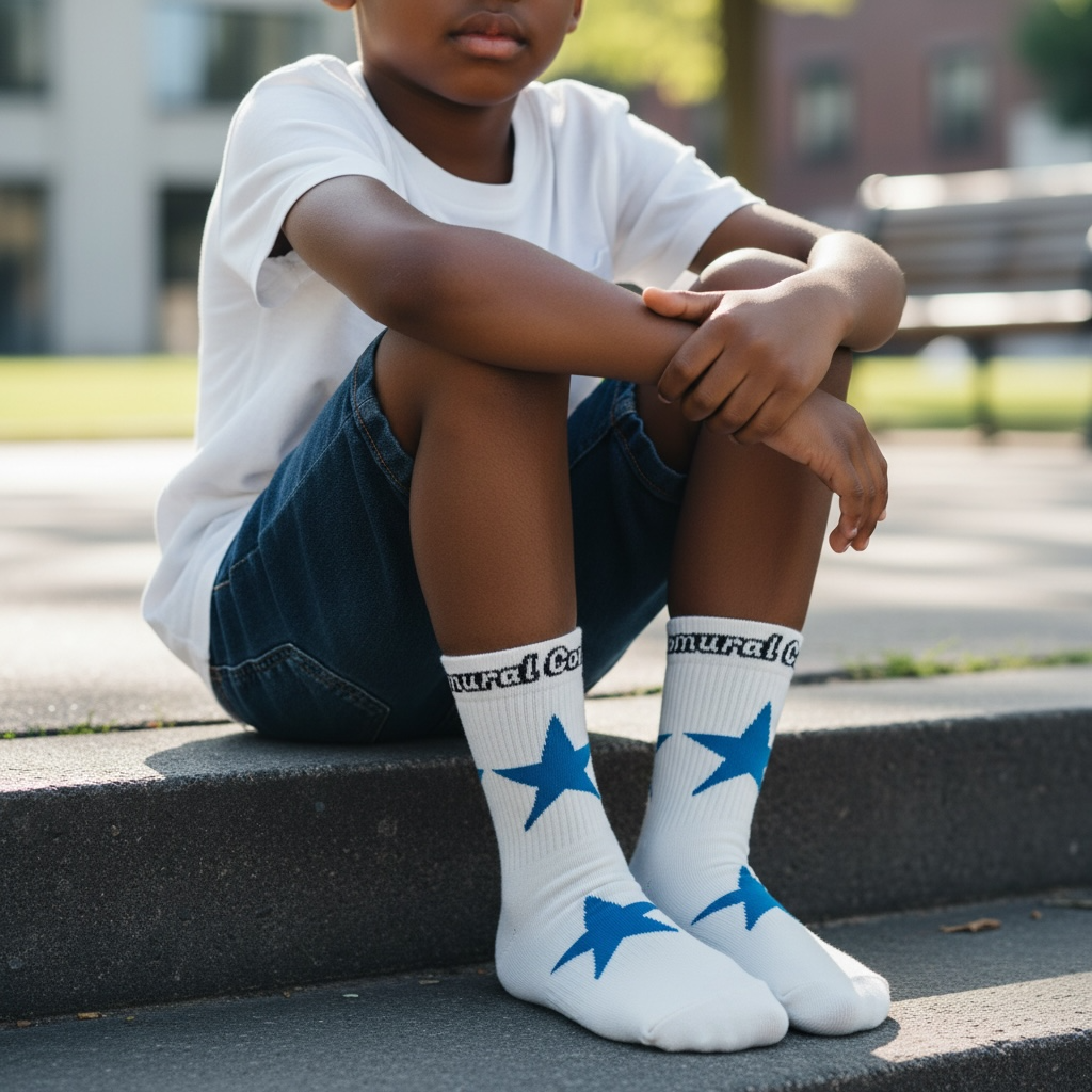 Somali Inspired Cotton Crew Socks - Kids